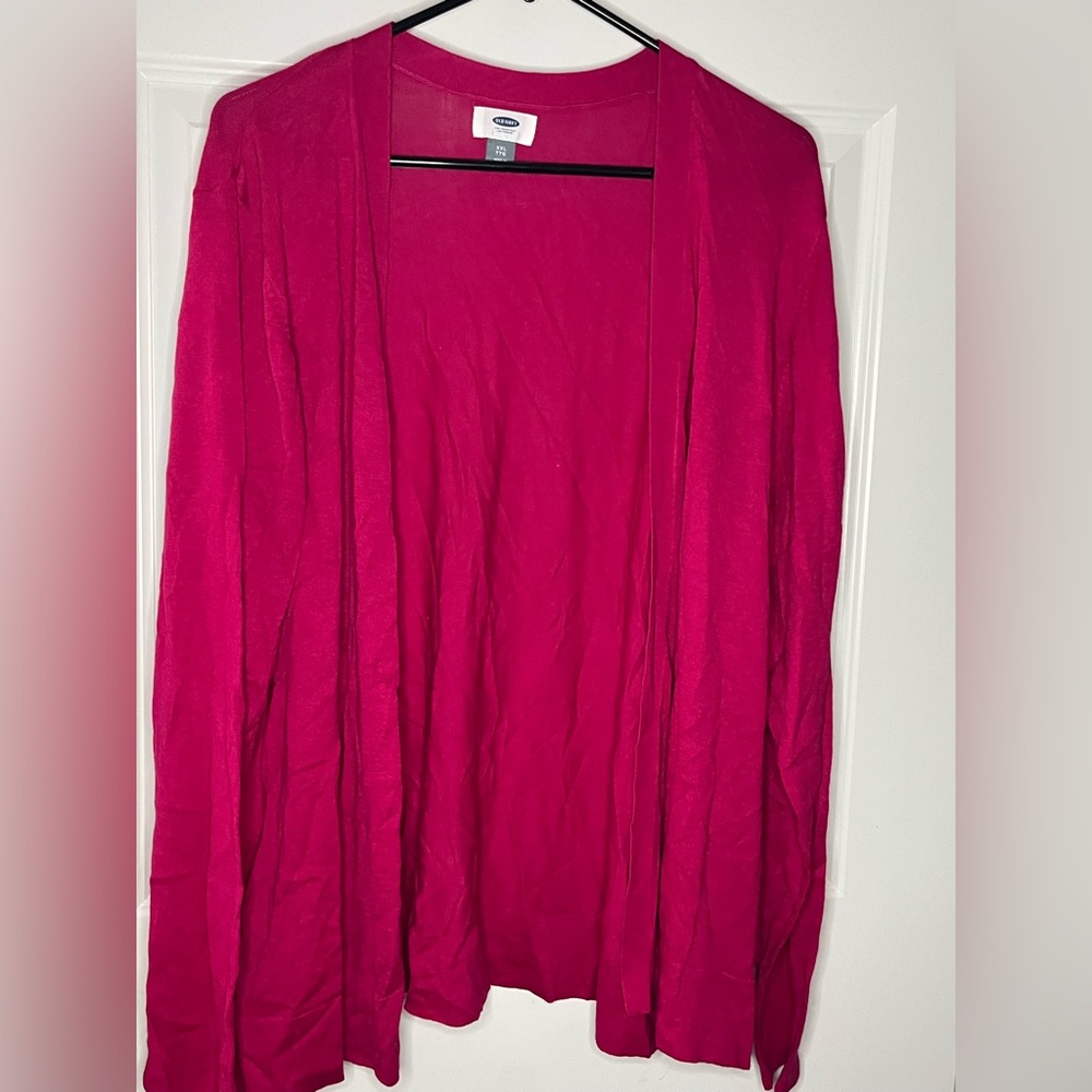 Old Navy Hot Pink Open Cardigan